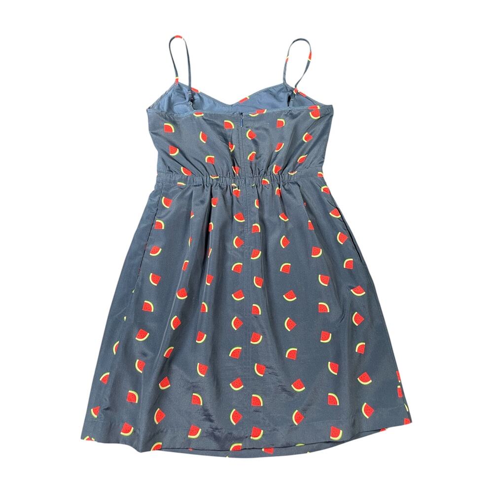 J. Crew Navy Blue Watermelon Print Seaside Cami Sundress - Women's Size 4 - Picture 3 of 7